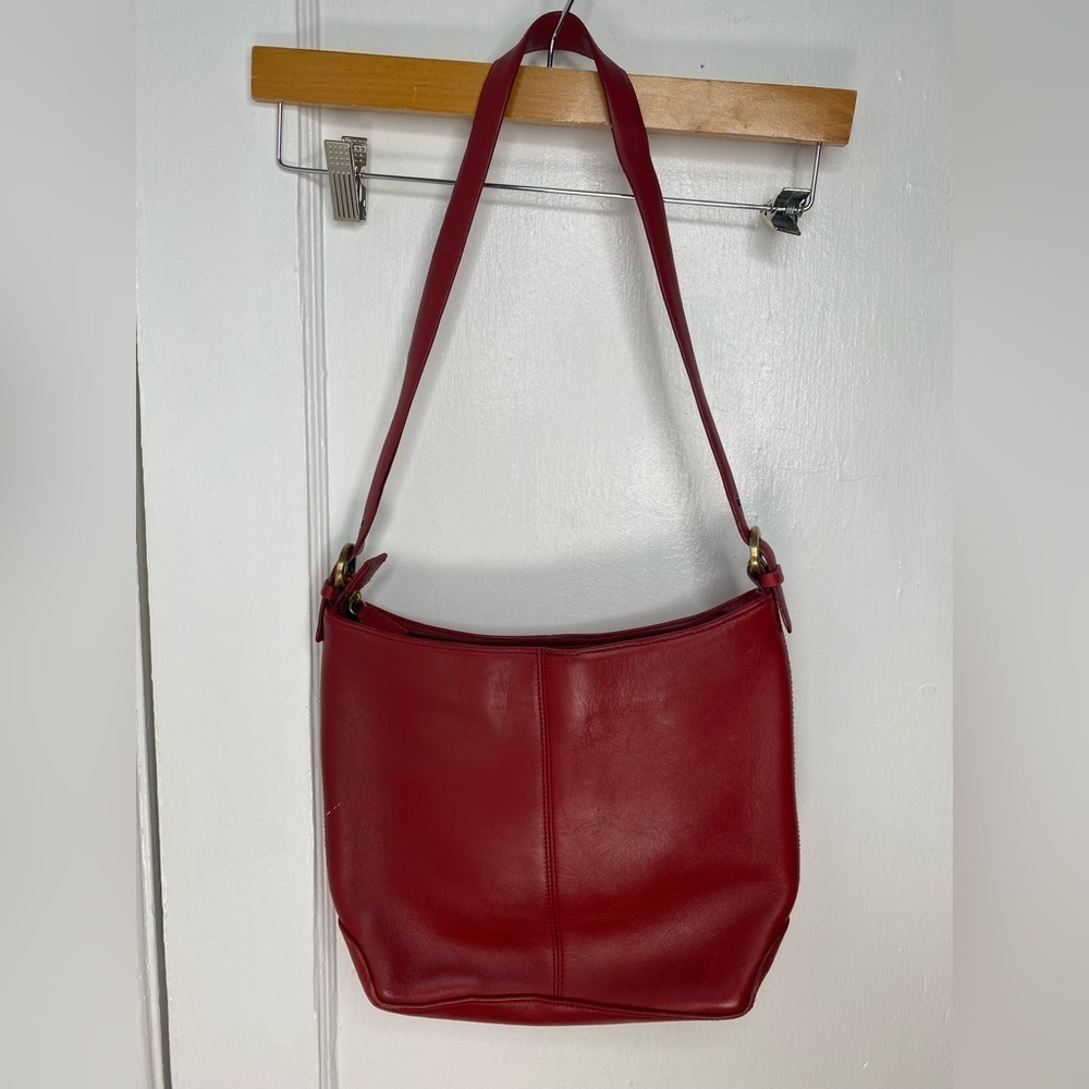 Etienne Aigner Genuine Leather Classic Vintage Red Shoulder Bag